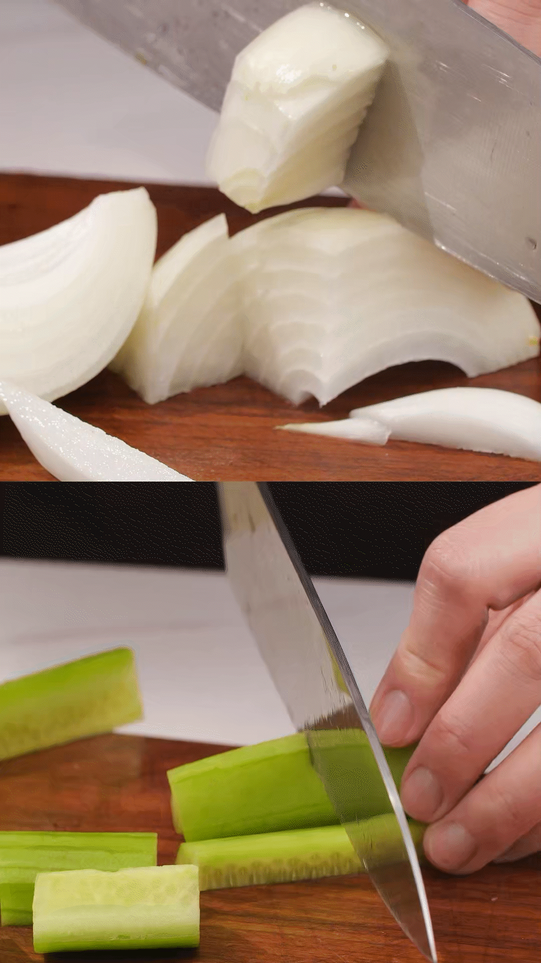 番茄、黃瓜、洋蔥切丁，用適量鹽殺水